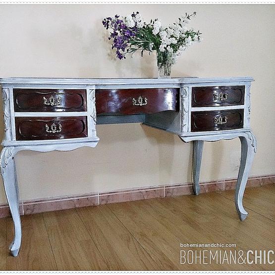 Tocador bicolor estilo Luís XV | Tienda online de decoración y muebles